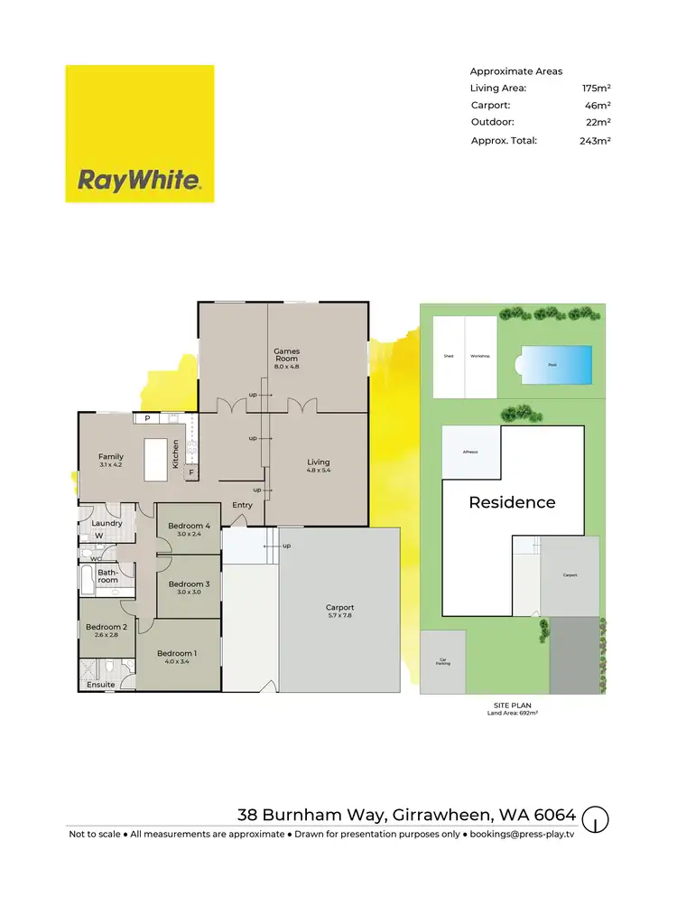 Floorplan of Homely house listing, 38 Burnham Way, Girrawheen WA 6064