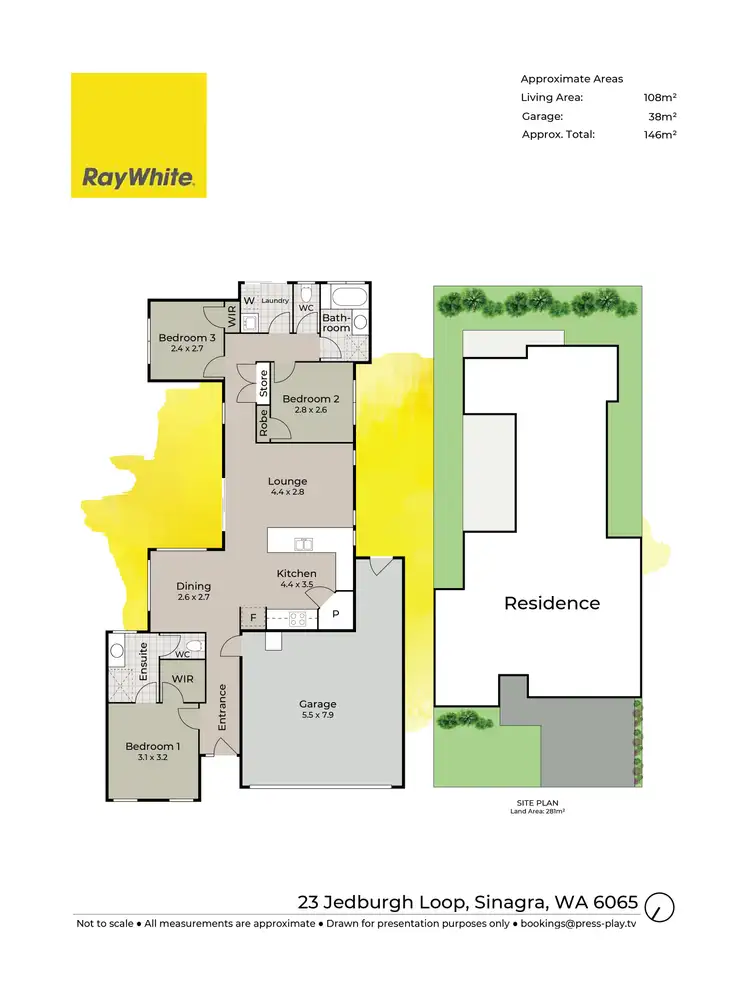 Floorplan of Homely house listing, 23 Jedburgh Loop, Sinagra WA 6065