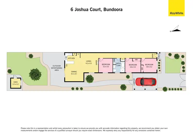 Floorplan of Homely house listing, 6 Joshua Court, Bundoora VIC 3083