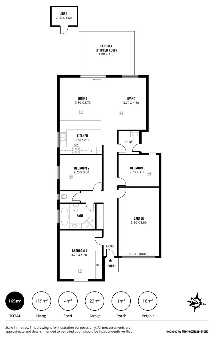 Floorplan of Homely house listing, 1/119 Hillier Road, Reynella SA 5161