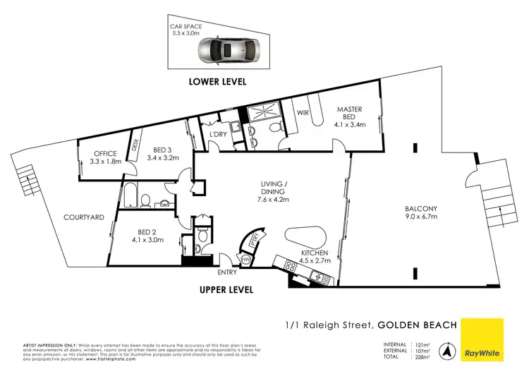 Floorplan of Homely unit listing, Unit 1/1 Raleigh Street, Golden Beach QLD 4551