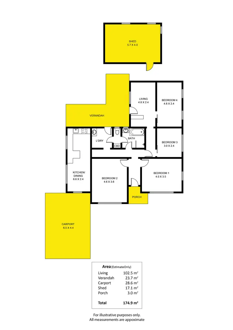 Floorplan of Homely house listing, 57 Nelson Street, South Plympton SA 5038