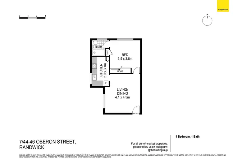 Floorplan of Homely apartment listing, 7/44 Oberon Street, Randwick NSW 2031