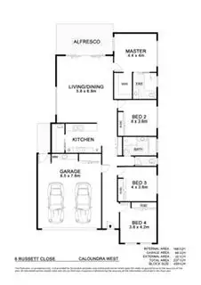 Floorplan of Homely house listing, 6 Russett Close, Caloundra West QLD 4551