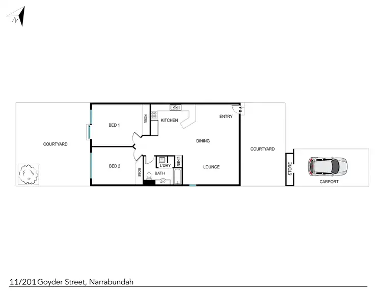 Floorplan of Homely apartment listing, 11/201 Goyder Street, Narrabundah ACT 2604
