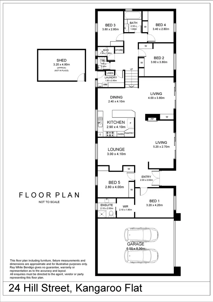 Floorplan of Homely house listing, 24 Hill Street, Kangaroo Flat VIC 3555