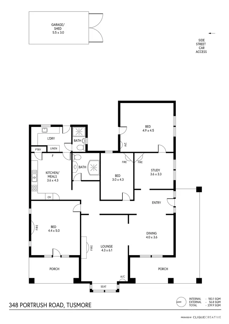 Floorplan of Homely house listing, 348 Portrush Road, Tusmore SA 5065