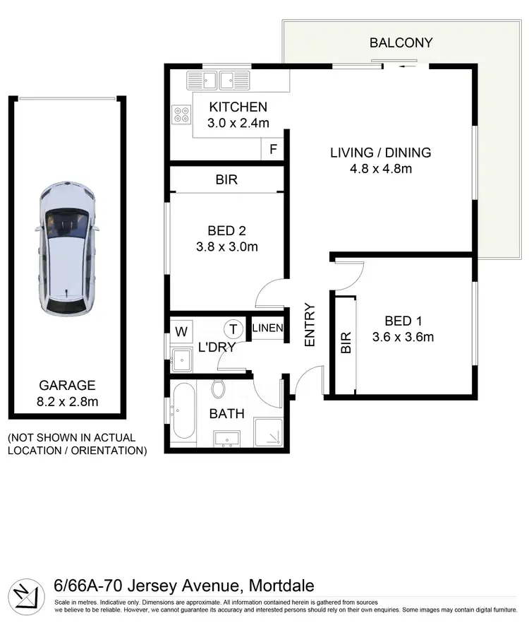 Floorplan of Homely unit listing, 6/66A-70 Jersey Avenue, Mortdale NSW 2223