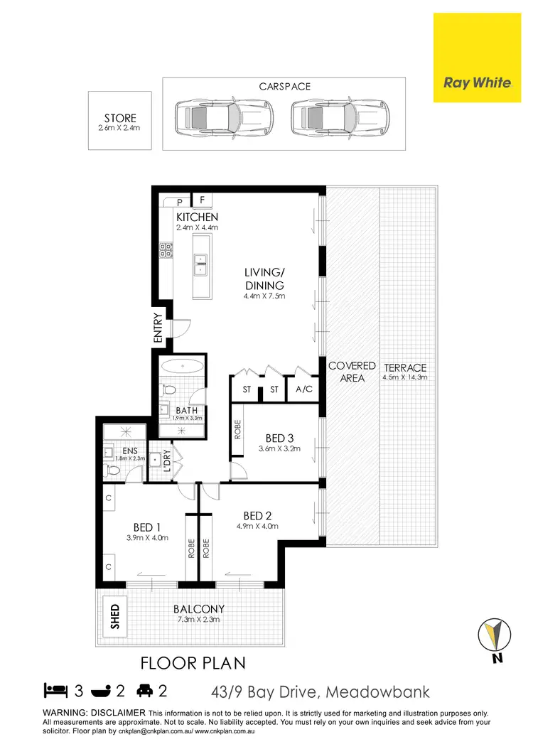 Floorplan of Homely apartment listing, 43/9 Bay Dr., Meadowbank NSW 2114