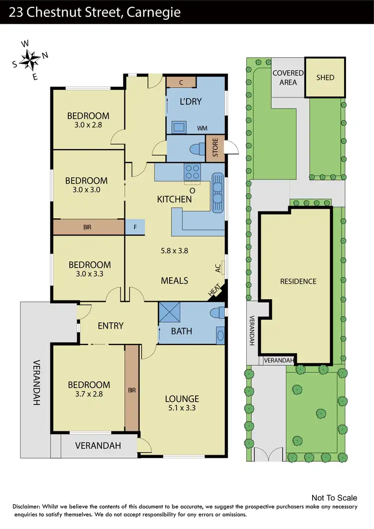 Floorplan of Homely house listing, 23 Chestnut Street, Carnegie VIC 3163