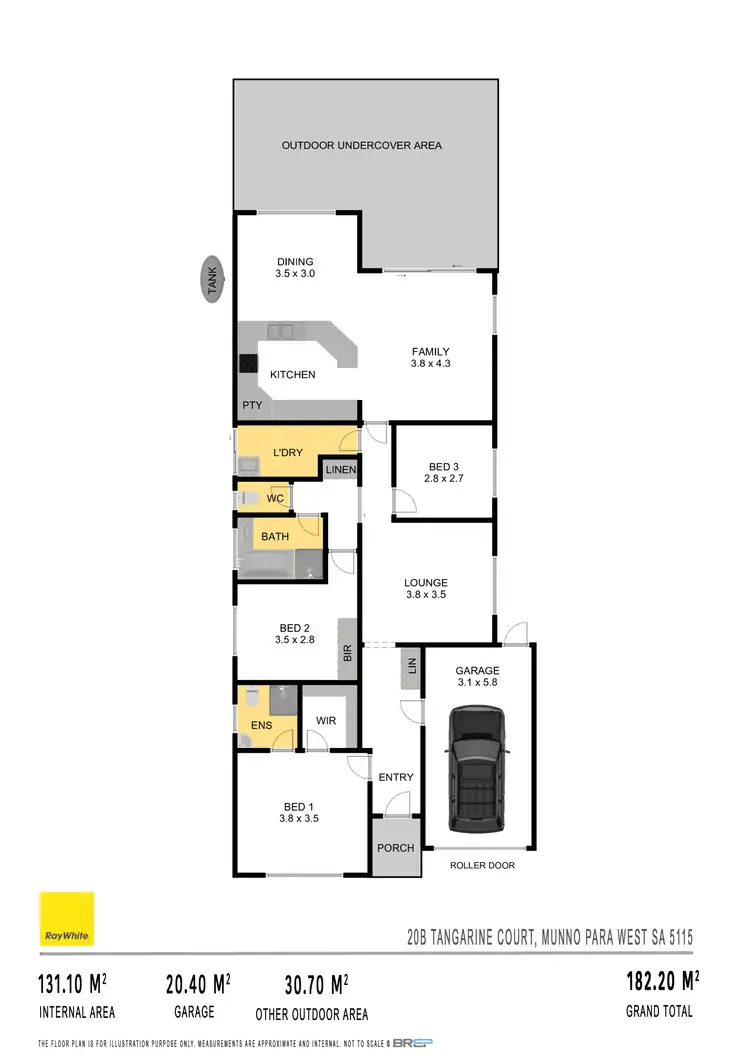 Floorplan of Homely house listing, 20B Tangarine Court, Munno Para West SA 5115
