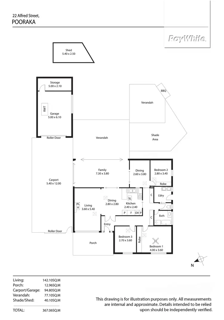 Floorplan of Homely house listing, 22 Alfred Street, Pooraka SA 5095