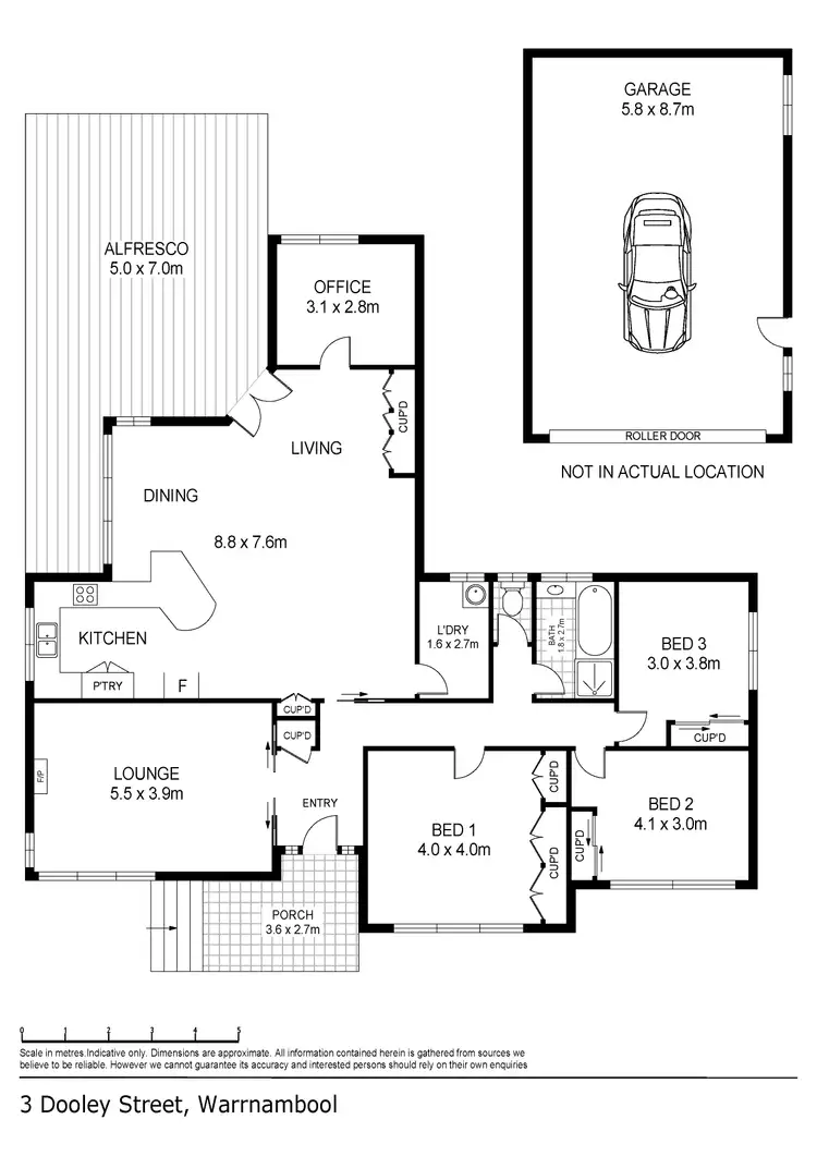 Floorplan of Homely house listing, 3 Dooley Street, Warrnambool VIC 3280
