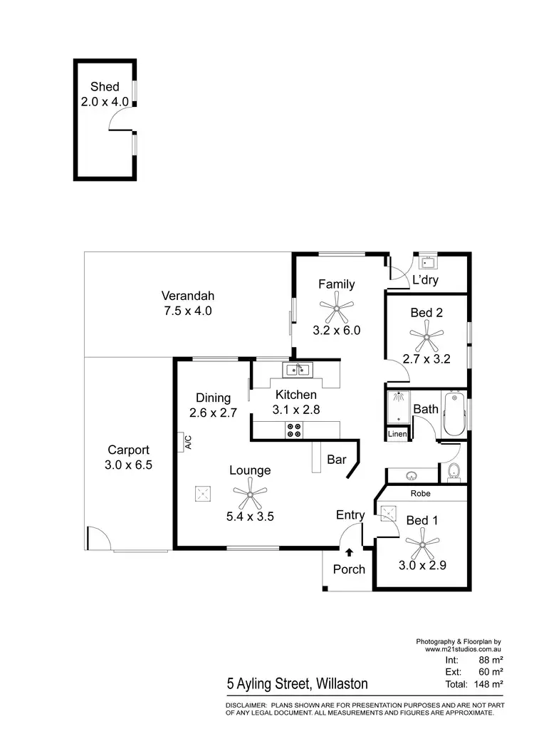 Floorplan of Homely house listing, 5 Ayling Street, Willaston SA 5118