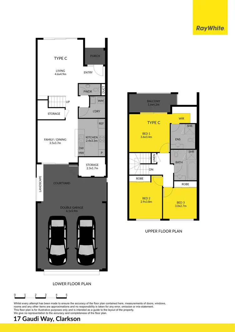 Floorplan of Homely townhouse listing, 17 Gaudi Way, Clarkson WA 6030