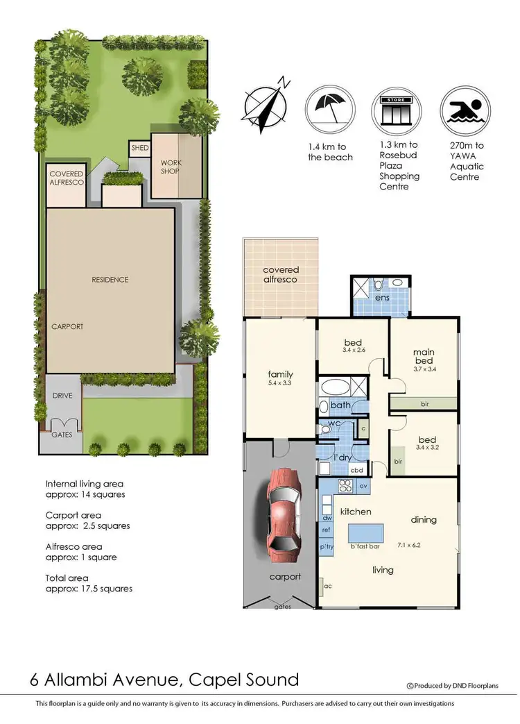 Floorplan of Homely house listing, 6 Allambi Avenue, Capel Sound VIC 3940