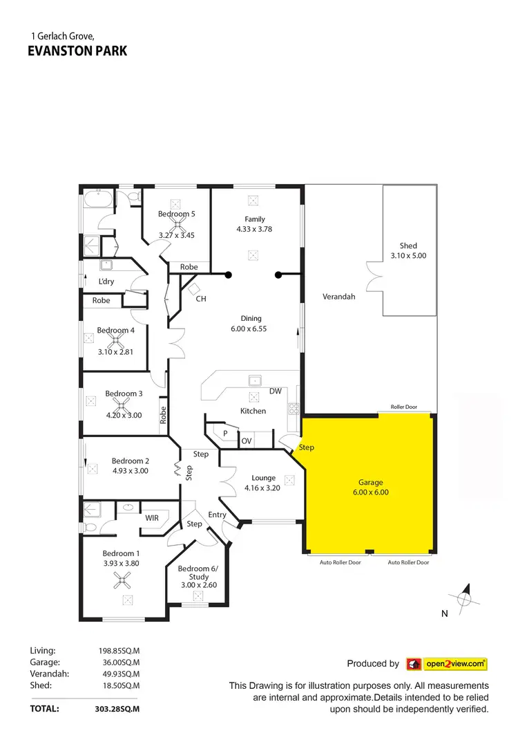 Floorplan of Homely house listing, 1 Gerlach Grove, Evanston Park SA 5116