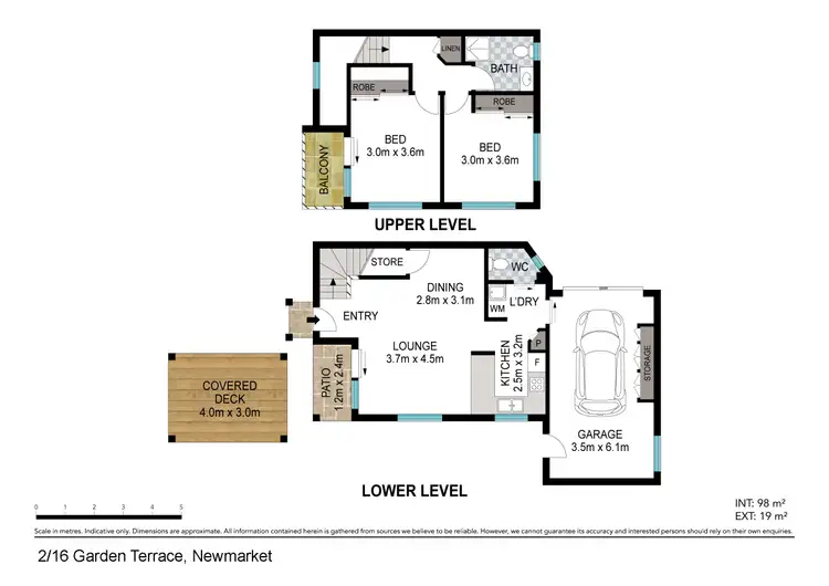 Floorplan of Homely townhouse listing, 2/16 Garden Terrace, Newmarket QLD 4051