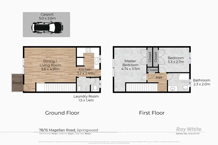 Floorplan of Homely townhouse listing, 78/15 Magellan Road, Springwood QLD 4127