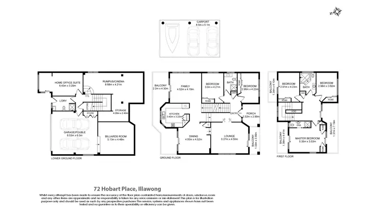 Floorplan of Homely house listing, 72 Hobart Place, Illawong NSW 2234