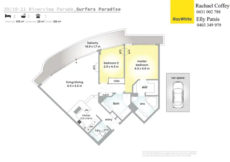 Floorplan of Homely apartment listing, 39/19 Riverview Parade, Surfers Paradise QLD 4217
