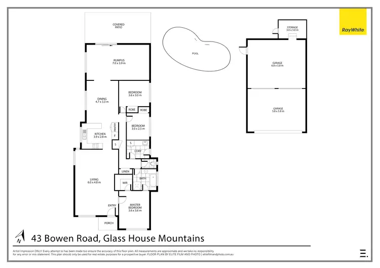Floorplan of Homely house listing, 43 Bowen Road, Glass House Mountains QLD 4518