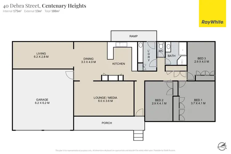 Floorplan of Homely house listing, 40 Debra Street, Centenary Heights QLD 4350