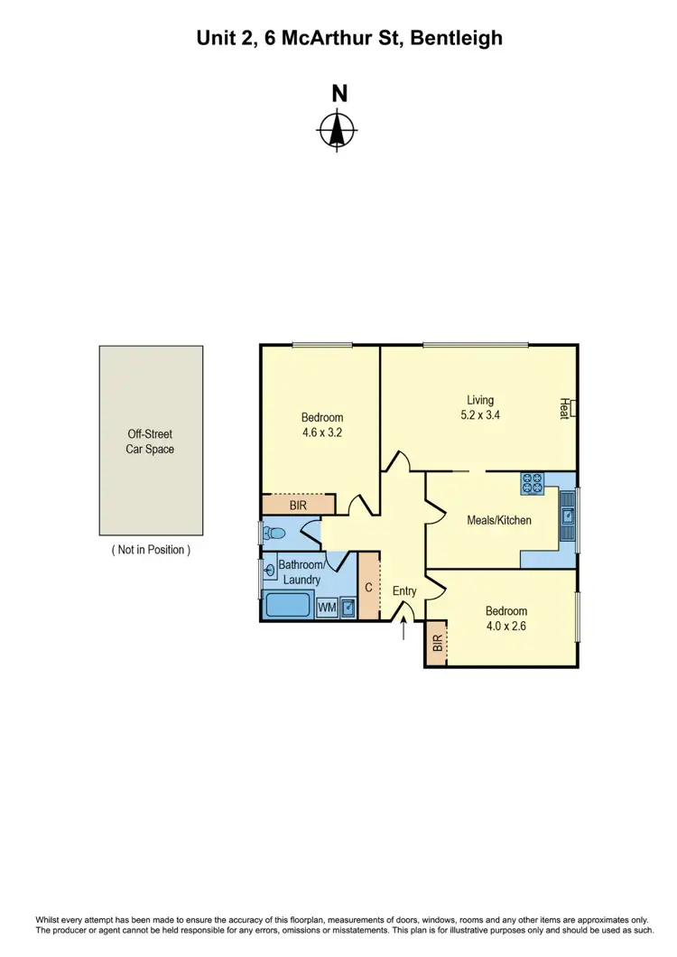 Floorplan of Homely apartment listing, 2/6 McArthur Street, Bentleigh VIC 3204