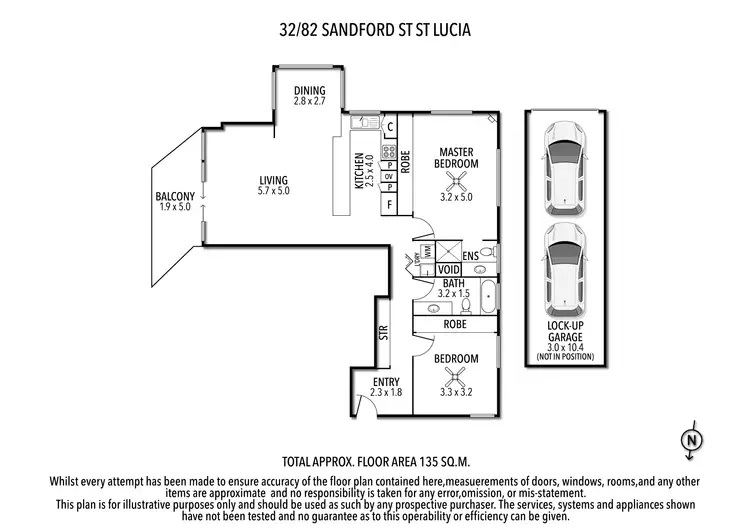 Floorplan of Homely unit listing, 32/82 Sandford Street, St Lucia QLD 4067