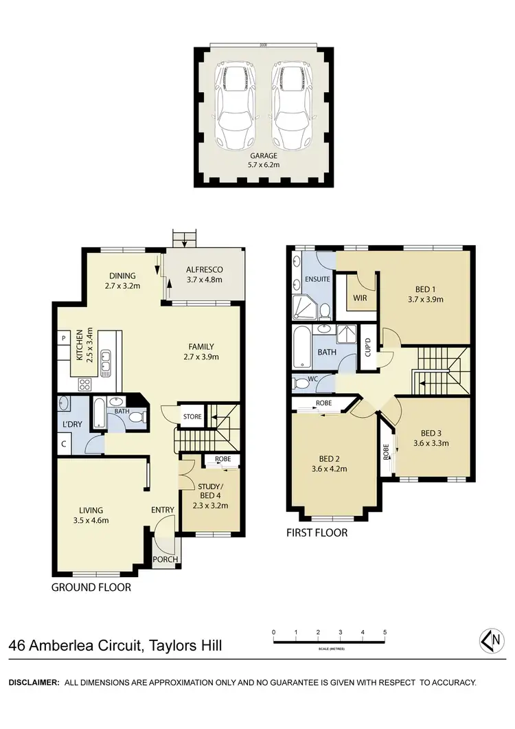 Floorplan of Homely house listing, 46 Amberlea Circuit, Taylors Hill VIC 3037