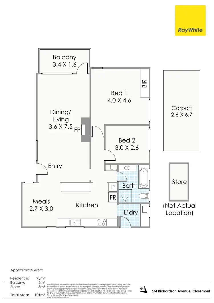 Floorplan of Homely apartment listing, 6/4 Richardson Avenue, Claremont WA 6010
