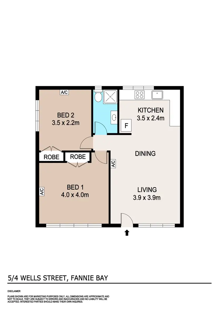 Floorplan of Homely unit listing, 5/4 Wells Street, Parap NT 820