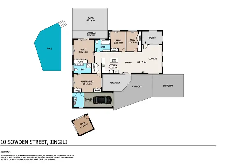 Floorplan of Homely house listing, 10 Sowden Street, Jingili NT 810