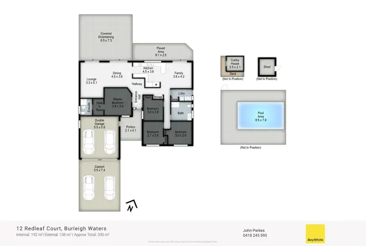 Floorplan of Homely house listing, 12 Redleaf Court, Burleigh Waters QLD 4220