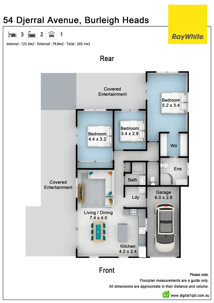 Floorplan of Homely house listing, 54 Djerral Avenue, Burleigh Heads QLD 4220