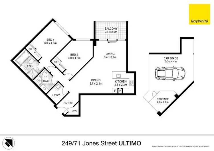 Floorplan of Homely apartment listing, 249/71 Jones Street, Ultimo NSW 2007