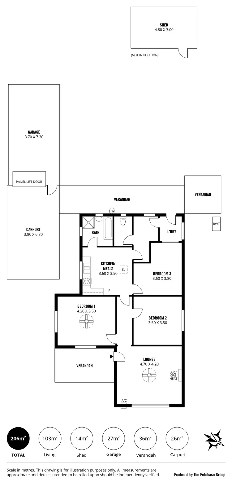 Floorplan of Homely house listing, 69 Florence Terrace, Rosewater SA 5013