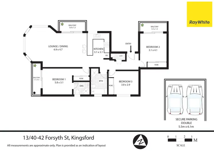 Floorplan of Homely apartment listing, 13/40-42 Forsyth Street, Kingsford NSW 2032