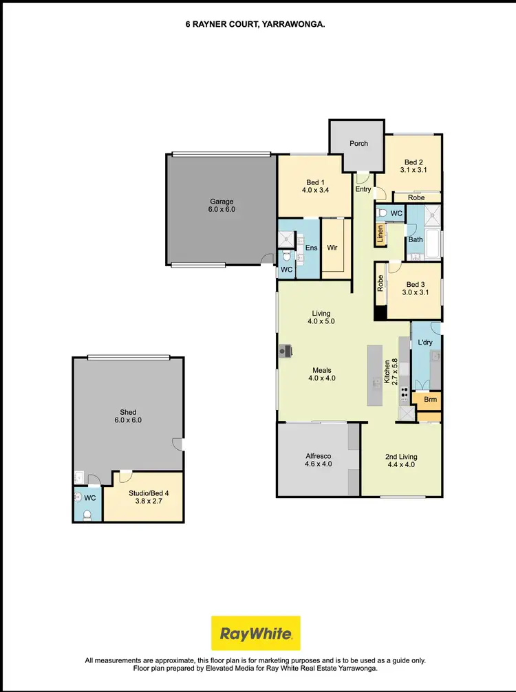 Floorplan of Homely house listing, 6 Rayner Court, Yarrawonga VIC 3730