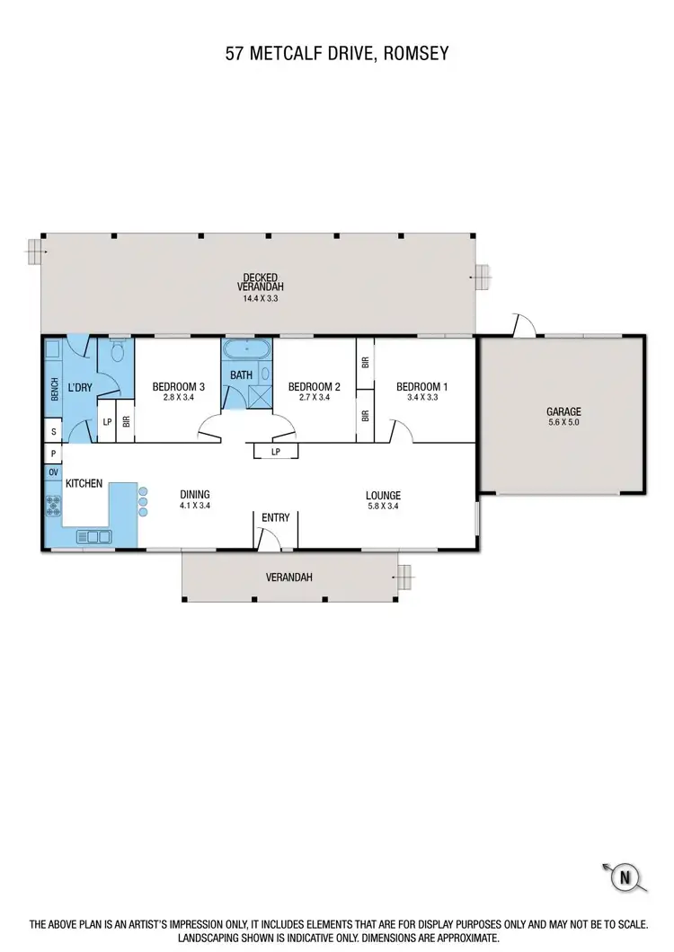 Floorplan of Homely house listing, 57 Metcalfe Drive, Romsey VIC 3434