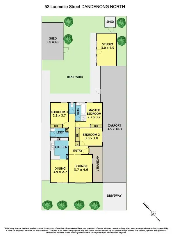 Floorplan of Homely house listing, 52 Laemmle Street, Dandenong North VIC 3175