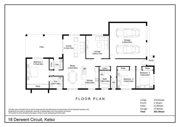 Floorplan of Homely house listing, 18 Derwent Circuit, Kelso QLD 4815