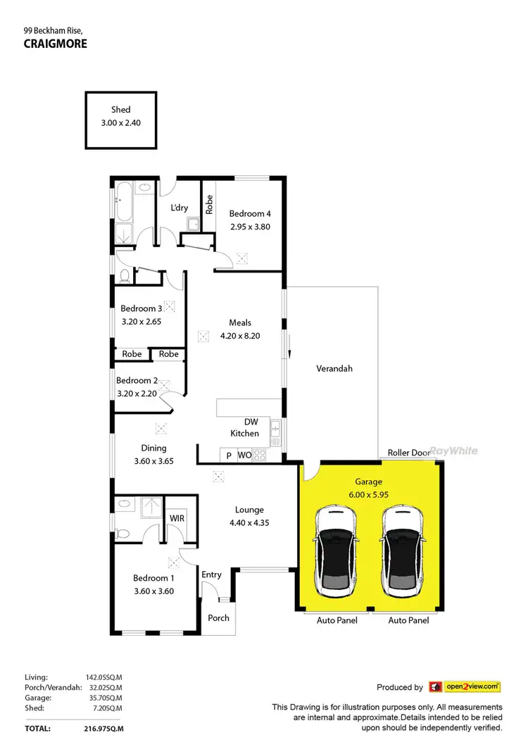 Floorplan of Homely house listing, 99 Beckham Rise, Craigmore SA 5114