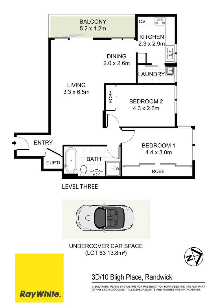 Floorplan of Homely apartment listing, 3D/10 Bligh Place, Randwick NSW 2031
