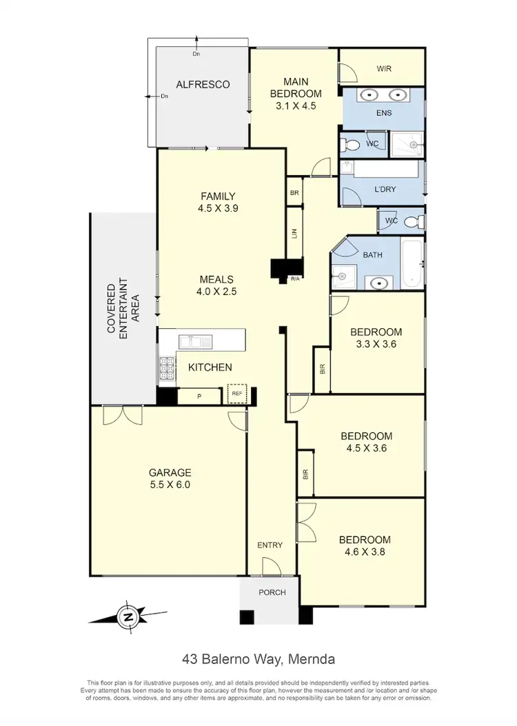 Floorplan of Homely house listing, 43 Balerno Way, Mernda VIC 3754