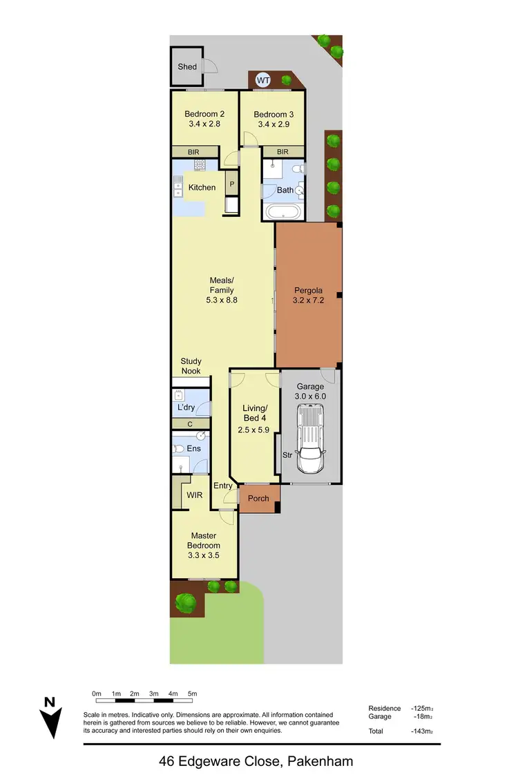 Floorplan of Homely house listing, 46 Edgeware Close, Pakenham VIC 3810