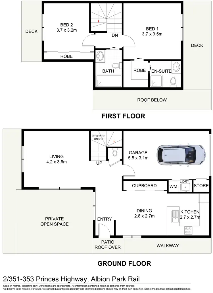 Floorplan of Homely townhouse listing, 2/351-353 Princes Highway, Albion Park Rail NSW 2527