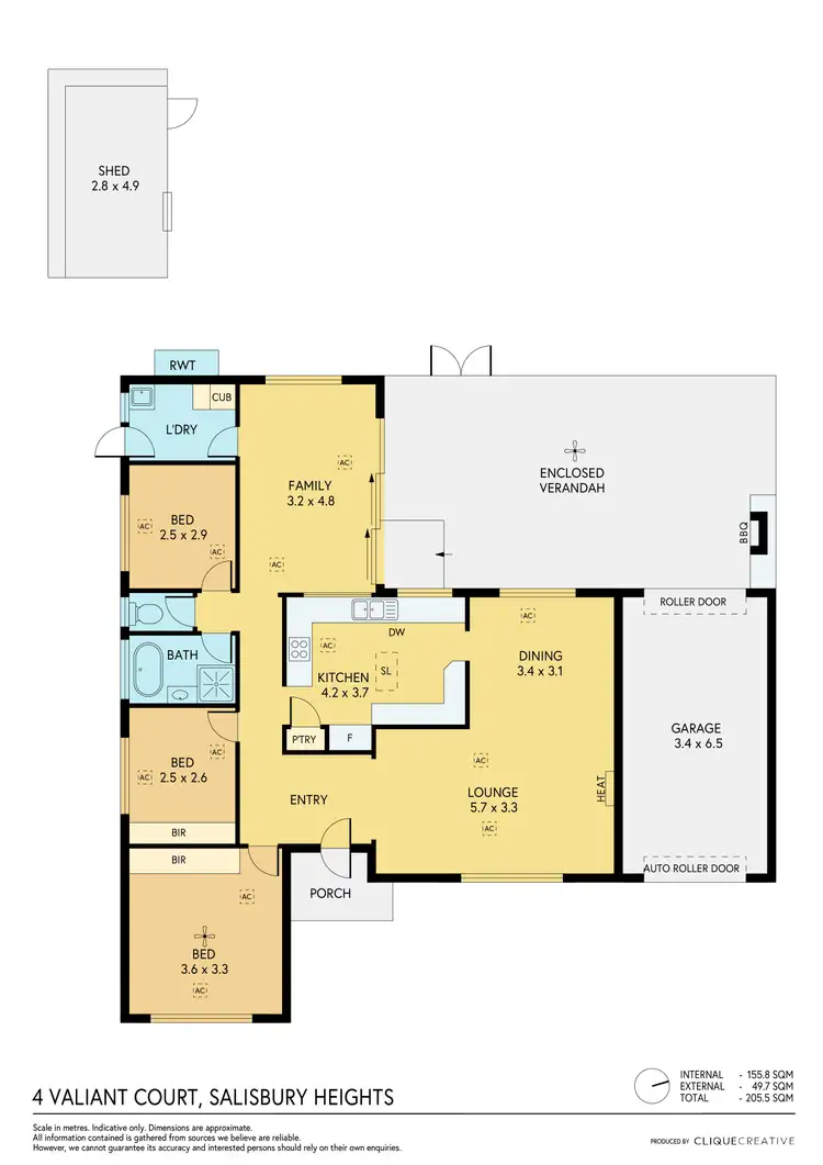 Floorplan of Homely house listing, 4 Valiant Court, Salisbury Heights SA 5109
