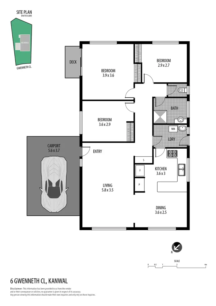 Floorplan of Homely house listing, 6 Gwenneth Close, Kanwal NSW 2259