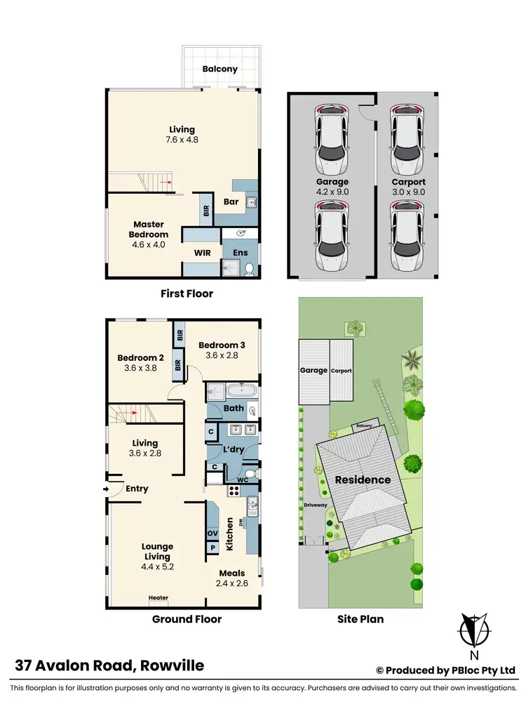 Floorplan of Homely house listing, 37 Avalon Road, Rowville VIC 3178